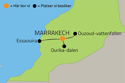 Geografisk karta över Marocko
